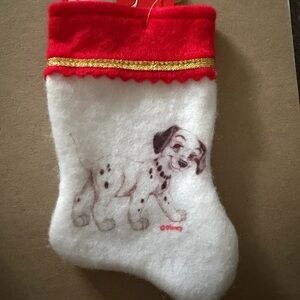 Disney Red & White 101 Dalmatians Plush Stocking with Gold Trim